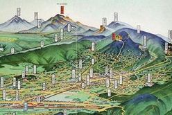 昭和9年吉田初三郎作「軽井沢町鳥瞰図」